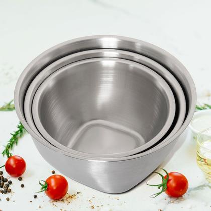 Imagem de Jogo 3 Potes com Tampa Aço Inox Gourmet Mix Organização Cozinha