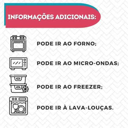 Imagem de Jogo 3 Potes Vidro Retangular 1040ml Tampa Com Travas Resistentes