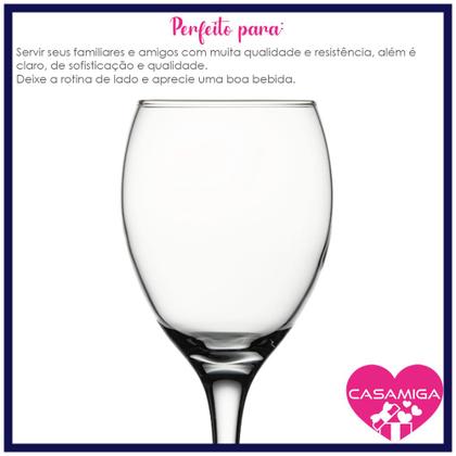 Imagem de Jogo 3 Taças de Vidro Eden 255ml Vinho Água Suco