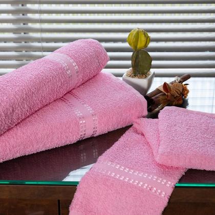 Imagem de Jogo 3 Toalhas Algodão Toque Suave Alta Absorção Macia