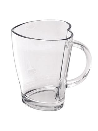 Imagem de Jogo 3 Xicaras Caneca de Vidro Transparente Coração 240ML Café Chá Cappucino Leite Suco Bebida Chocolate Cozinha