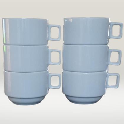 Imagem de Jogo 30 Xicaras Café/Chá hotel 200ml Empilháveis - Porcelana Branca