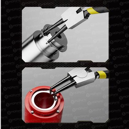 Imagem de Jogo 4 Alicate para Anéis Profissional Trava Extrator Interno e Externo Bico Curvo e Reto