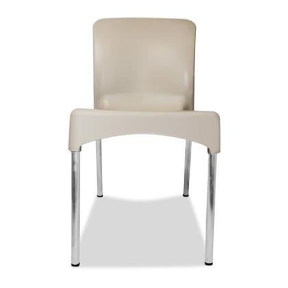 Imagem de Jogo 4 Cadeiras plástica Sec Line Nude com pés de Alumínio Cozinha Sala