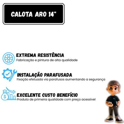 Imagem de Jogo 4 Calota Aro 14 Fiat Palio Attractive 2008 2009 10 2011