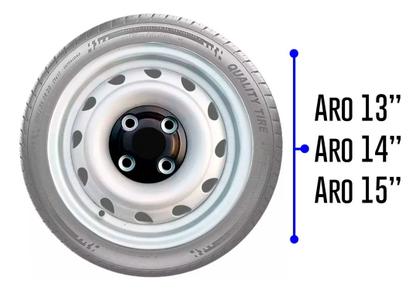 Imagem de Jogo 4 Calota Centro Fiat Palio Uno Siena Forino Roda Ferro Aro 13 14 15 4x100 c/ adesivo azul