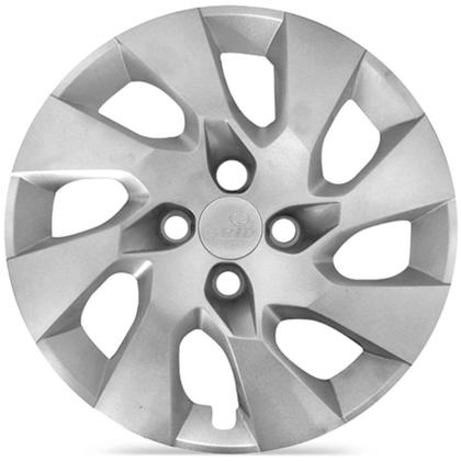 Imagem de Jogo 4 Calota Modelo Original Onix Prisma Prata Aro 15 Grid