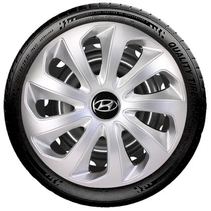 Imagem de Jogo 4 Calota Velox Aro 14 Prata  Hyundai Hb20 Hatch Sedan