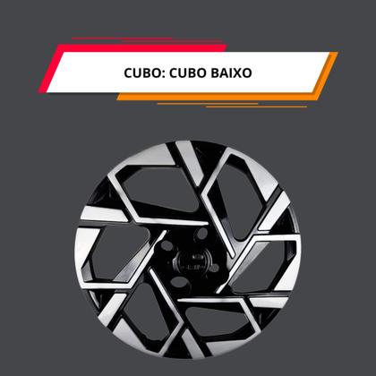 Imagem de Jogo 4 Calotas Aro 14 Modelo HB20/HB20S 2024 Cor Preto e Prato Cubo Baixo Com Fixação por Parafuso