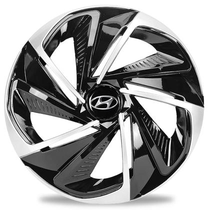 Imagem de Jogo 4 Calotas Nitro Aro 14 Black / Silver Hyundai Hb20