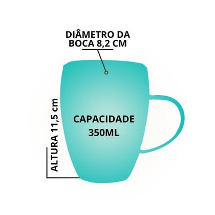 Imagem de Jogo 4 Caneca 350ml Xícara Vidro Parede Dupla Café Capuccino