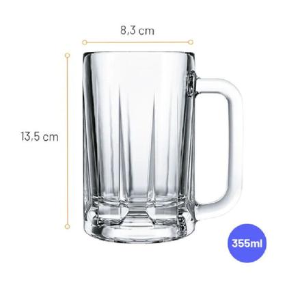 Imagem de Jogo 4 Canecas de Chopp em Vidro 355ml Oktober Fest