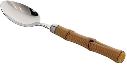 Imagem de Jogo 4 Colheres Sobremesa em Aço com Cabo estilo Bambu 16CM - Dynasty