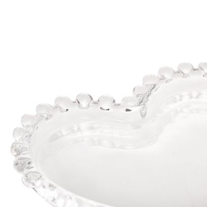 Imagem de Jogo 4 mini pratos 12 cm para sobremesa de cristal coração Pearl Wolff - 21152