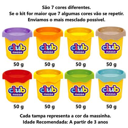 Imagem de Jogo 4 Potes Massinhas de Modelar Educativa Infantil Didática não Toxica