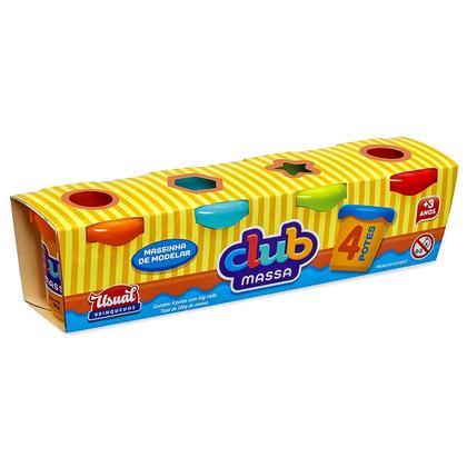 Imagem de Jogo 4 Potes Massinhas de Modelar Educativa Infantil Didática não Toxica