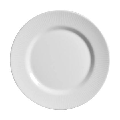 Imagem de Jogo 4 Pratos Sobremesa Plissan Relevo Branco Cerâmica Alleanza 20cm