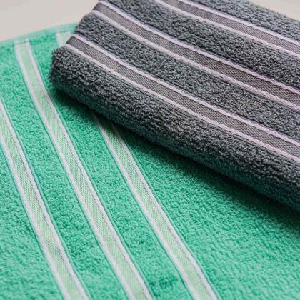 Imagem de Jogo 4 Toalhas 2 Banho 2 Rosto - Duas Cores O Kit Linha Onix