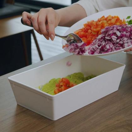 Imagem de Jogo 4 Travessas 32x17x7cm Fundas Brancas Forma GN 1/3 Coza Plásticas Servir Buffet