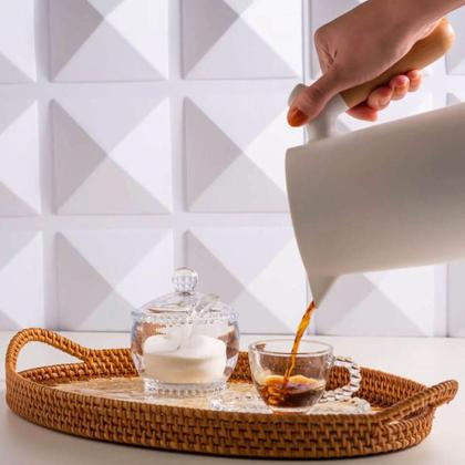 Imagem de Jogo 4 Xícara de Café com Pires Cristal Pearl Wolff Cor Transparente 90ml