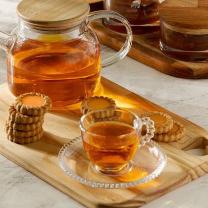 Imagem de Jogo 4 Xícara de Café com Pires Cristal Pearl Wolff Cor Transparente 90ml