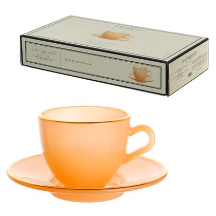 Imagem de Jogo 4 Xícaras Café 85ml Borda Dourada Âmbar Matte Hauskraft