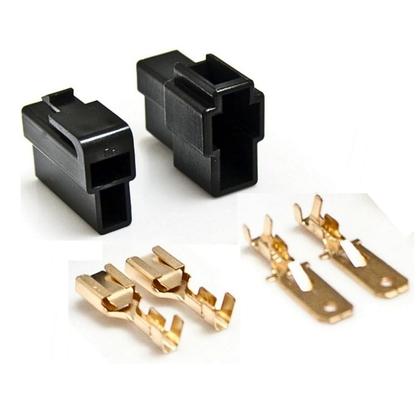 Imagem de Jogo 40 Unidades Conector 2 Vias Terminal C/ Trava Som Carro