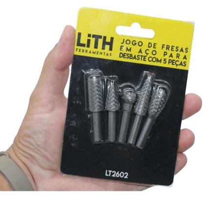 Imagem de Jogo 5 Fresas Lima P/ Desbaste Em Madeira Plasticos Borracha