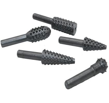 Imagem de Jogo 5 Fresas Lima P/ Desbaste Em Madeira Plasticos Borracha