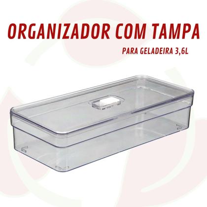 Imagem de Jogo 5 Organizadores Baixo Transparente P/ Geladeira Porta Ovos