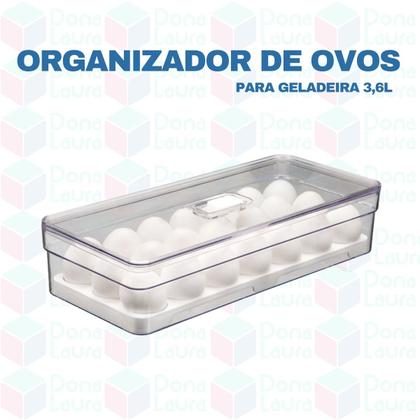 Imagem de Jogo 5 Organizadores Ovos Transparente Acrílico Geladeira