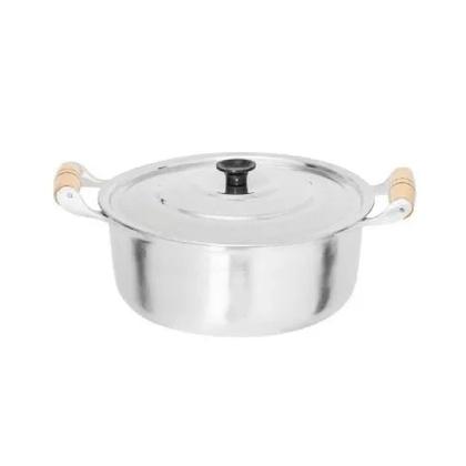 Imagem de Jogo 5 Panelas Caçarola Grossa De Alumínio Batido Polido Fundido 14 - 16 - 18 - 20 - 22