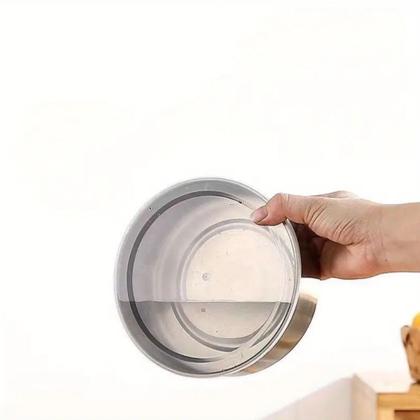 Imagem de Jogo 5 Potes Tigelas em Inox Alumínio Com Tampa Redondo