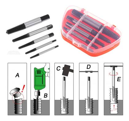 Imagem de Jogo 5 Removedor Extrator De Parafusos Quebrados Espanados