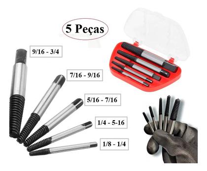 Imagem de Jogo 5 Removedor Extrator De Parafusos Quebrados Espanados