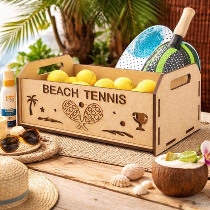 Imagem de Jogo 6 Caixinhas em MDF com Alça e Recorte Beach Tennis” M20
