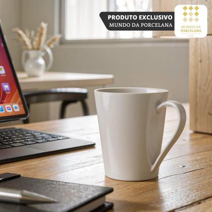 Imagem de Jogo 6 Caneca Chá Café Branco 250ml em Porcelana