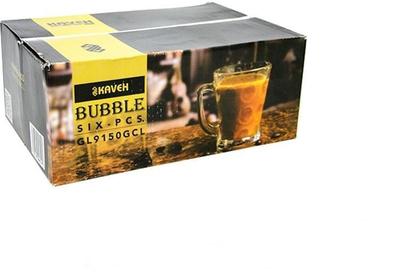 Jogo 6 Caneca Xícara Café Cappuccino Chá Vidro Bubble 225Ml - Kaveh Imagem de Jogo 6 Caneca Xícara Café Cappuccino Chá Vidro Bubble 225Ml