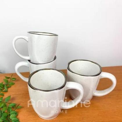 Jogo 6 Canecas De Café Porcelana Ryo Maresia Oxford 260ml Kit Completo Imagem de Jogo 6 Canecas De Café Porcelana Ryo Maresia Oxford 260ml Kit Completo