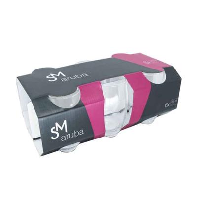 Imagem de Jogo 6 Copos Aruba Nadir Figueiredo 465mL Vidro Transparente Kit Conjunto Long Drink