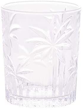 Imagem de Jogo 6 copos baixos em cristal de chumbo para Whisky Palm Tree 340ml - Wolff