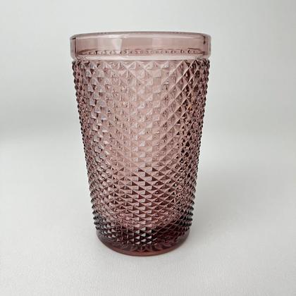 Imagem de Jogo 6 Copos De Vidro Roxo/Marsala Bico de Jarra 355ml