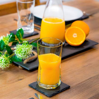 Imagem de Jogo 6 Copos De Vidro Transparente 360ML Topazio Long Drink