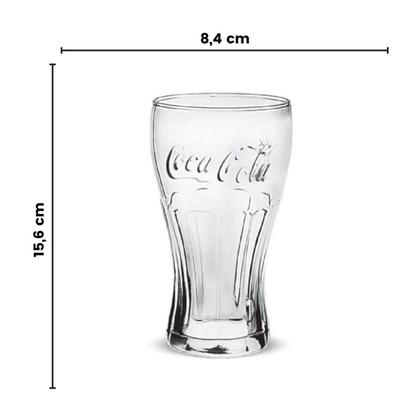Imagem de Jogo 6 Copos Em Vidro 470Ml Linha Contour Coca Cola Cristal