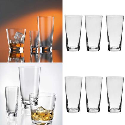 Imagem de Jogo 6 Copos Longo Cristal Titânio Bohemia Jive 400ml