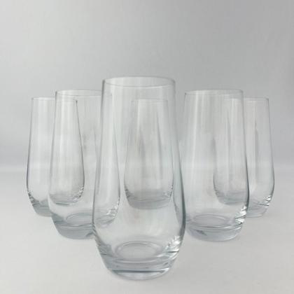 Imagem de Jogo 6 Copos Vidro 550ml Long Drink Suco Água One Fracalanza