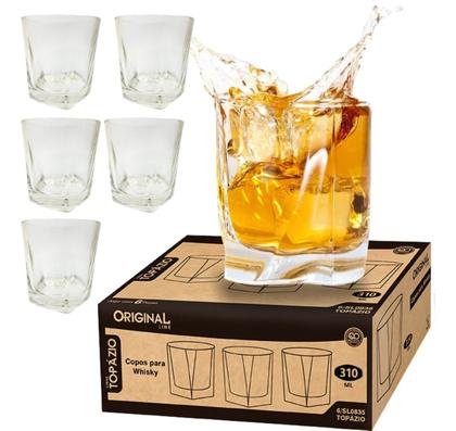 Imagem de Jogo 6 copos whisky caipirinha drink  310 ml luxo