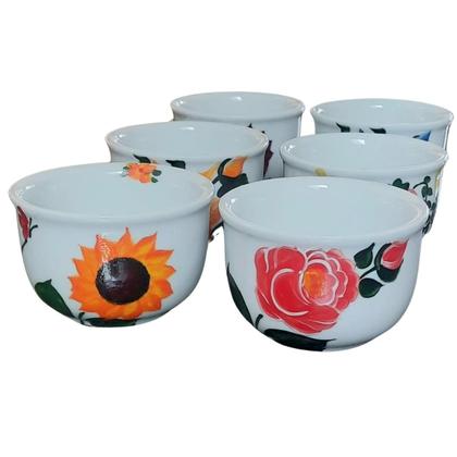 Imagem de Jogo 6 Cumbucas Tigelas Bolws 200ml Porcelana Decorada(2)