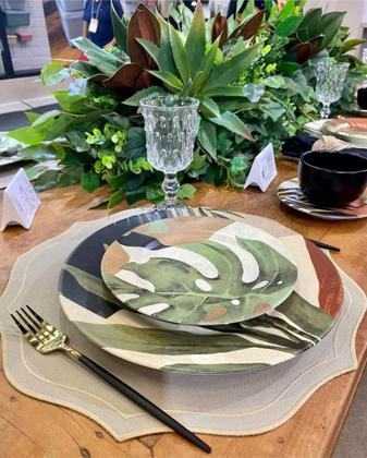 Imagem de Jogo 6 prato raso 6 de sobremesa atlantica cerâmica alleanza - Aparelho de jantar Alleanza