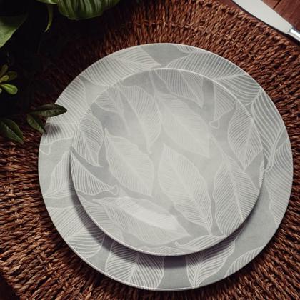 Imagem de Jogo 6 Pratos de Sobremesa 19cm Tramontina Arbo em Porcelana Decorada Mesa Posta